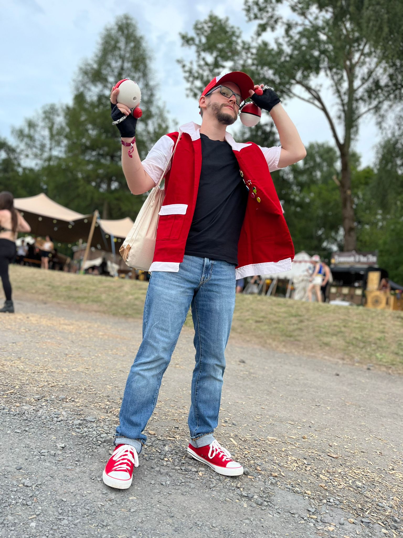 Matěj in a costume at the Phoenix Fire Convention 2025